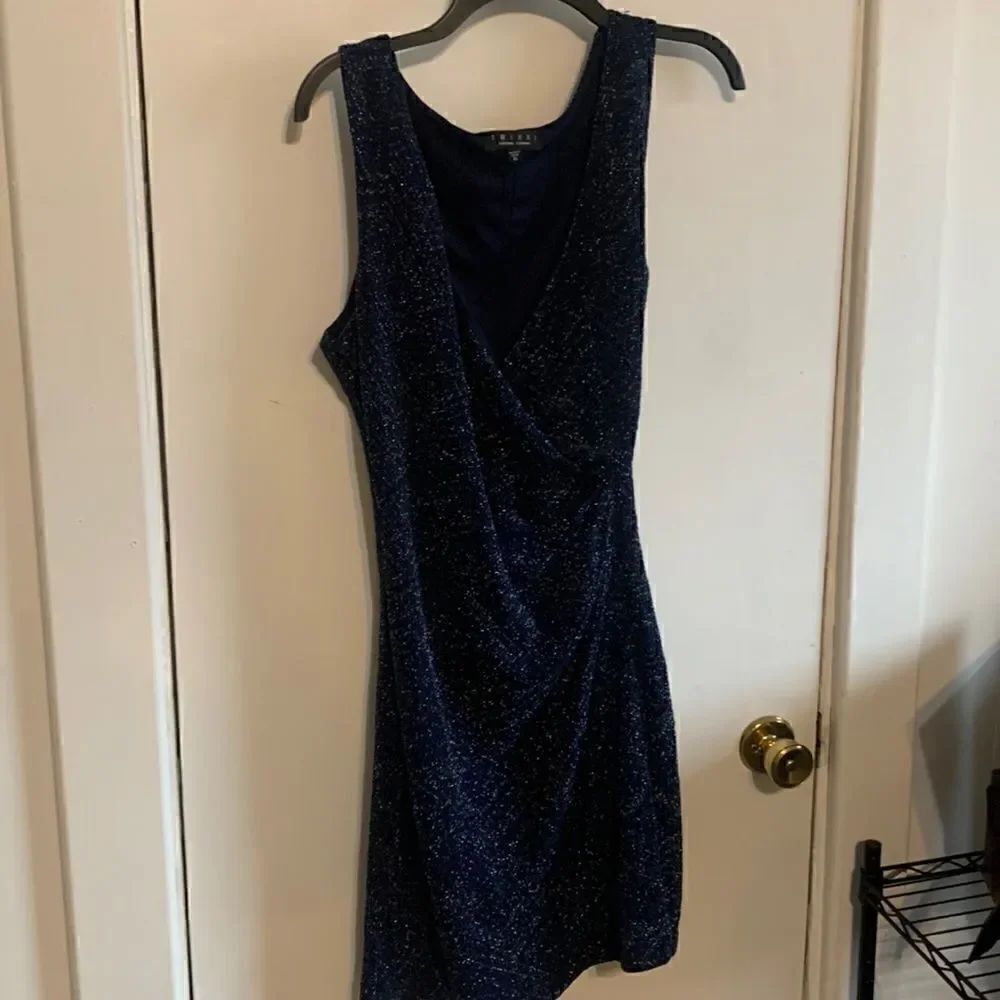 Trixxi GUC navy blue metallic dress Size XL